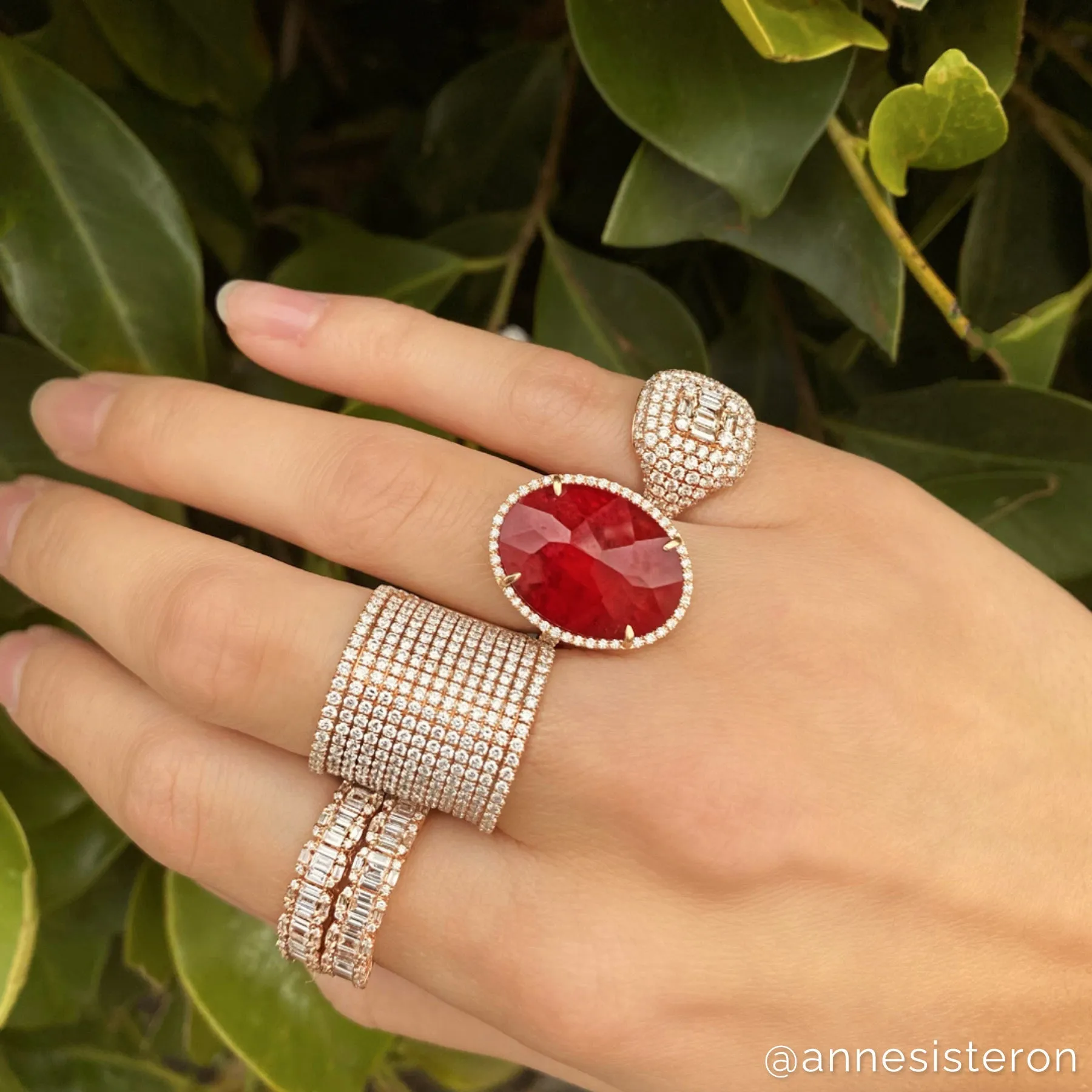 14KT Rose Gold Baguette Diamond Ysabel Ring