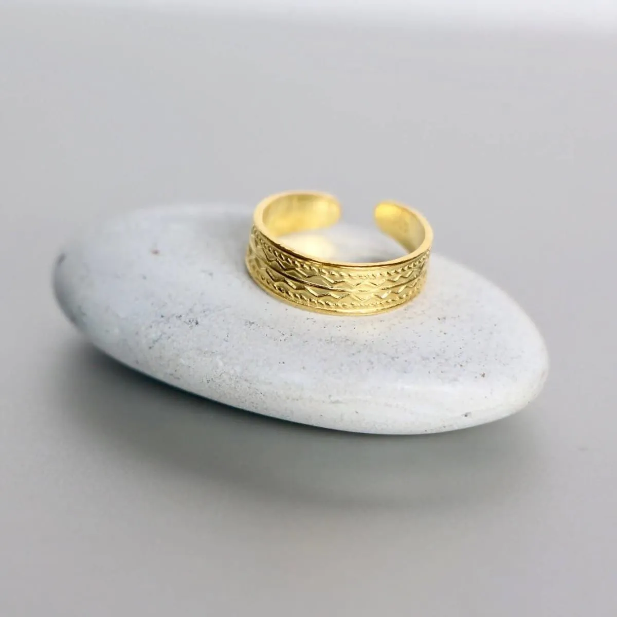 5mm Gold Dipped Silver Toe Ring, Simple Toe Ring, Adjustable Toe Band, Minimalist Toe Ring, Gift under 10, Boho Style, Feet Jewelry, (TS63)