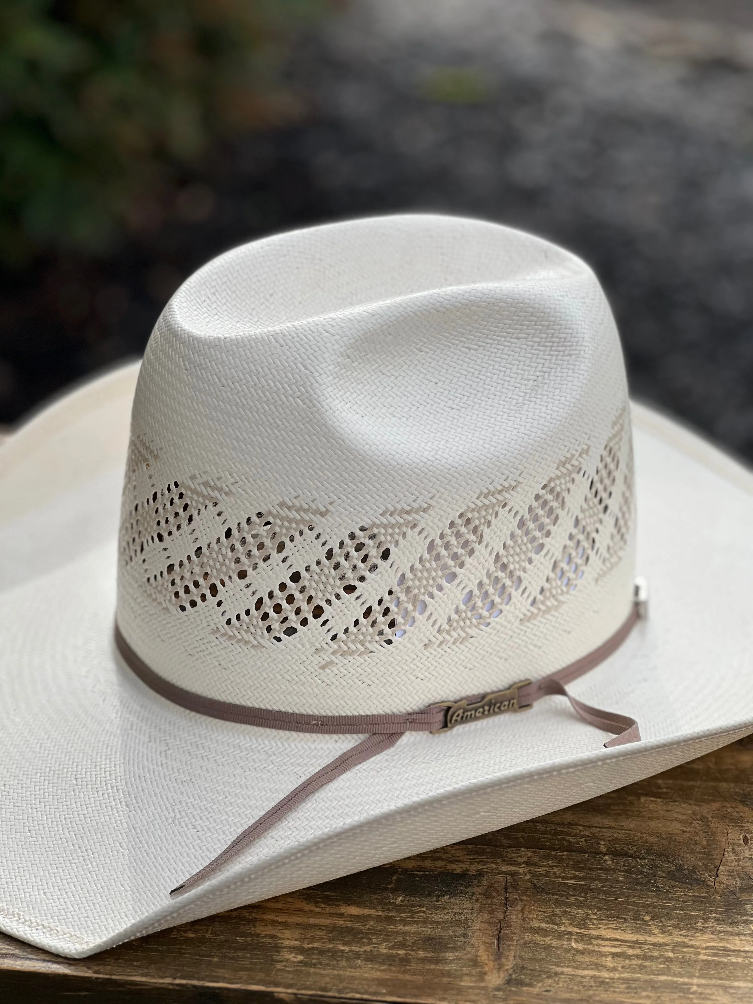 American Hat Co. Straw #6300 Crown: Minnick Brim: 4" CHL Trim: 2 CAHS