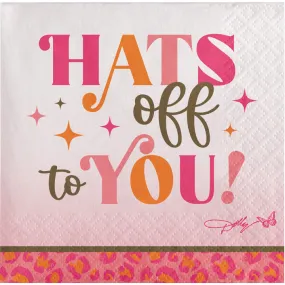 Bulk Dolly Parton I Beg Your Parton "Hats Off to You" Paper Beverage Napkins (Case of 192)