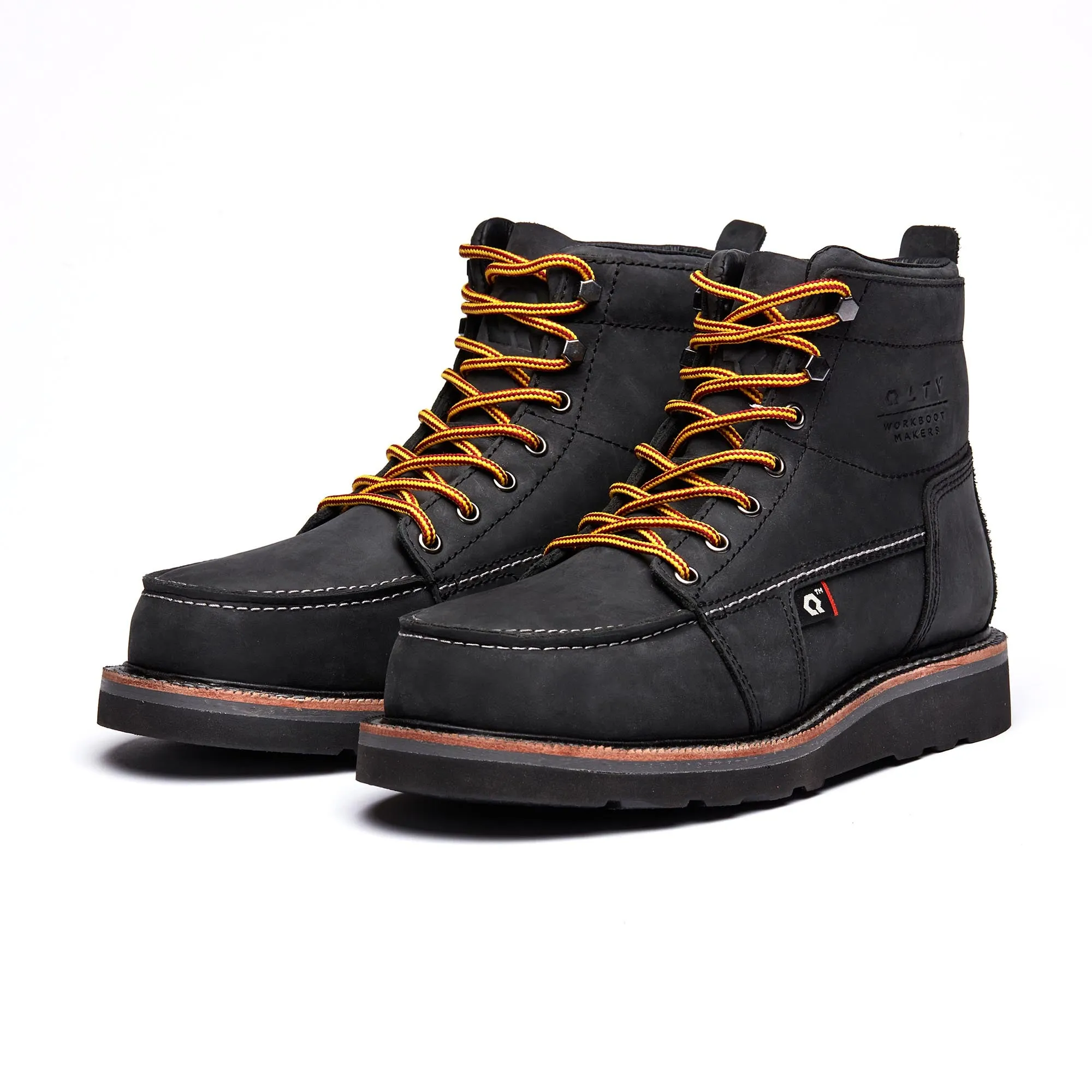 DNVR-ST 6" Moc Toe Boot : Jet (Steel Toe/Unlined)