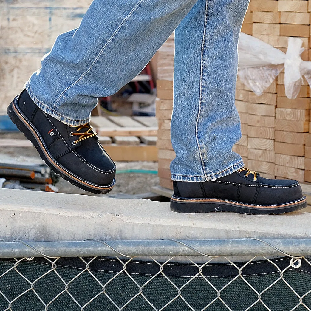 DNVR-ST 6" Moc Toe Boot : Jet (Steel Toe/Unlined)