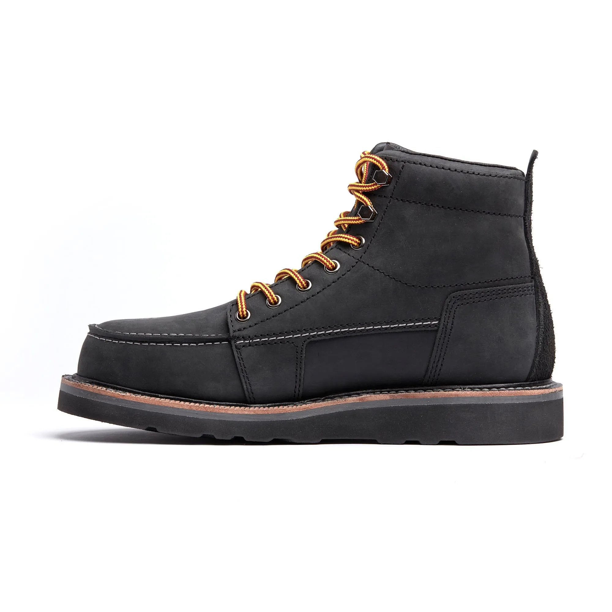 DNVR-ST 6" Moc Toe Boot : Jet (Steel Toe/Unlined)