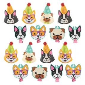 Dog Party Accessories - Party Favor Blowouts and Party Hats for 12 Guests (1 Dozen of Each)