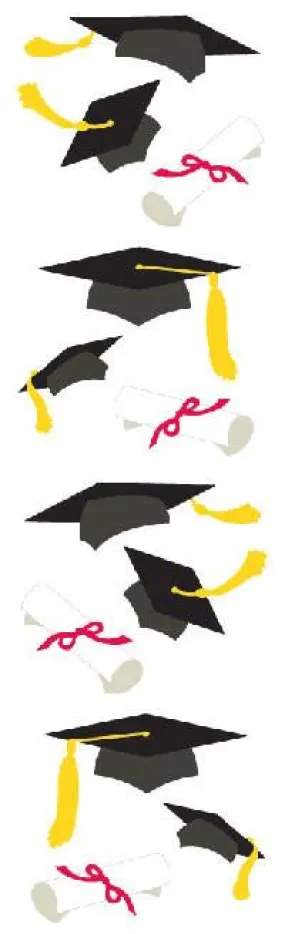 Graduation Hats Stickers