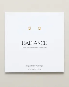 Radiance Baguette Stud Earrings