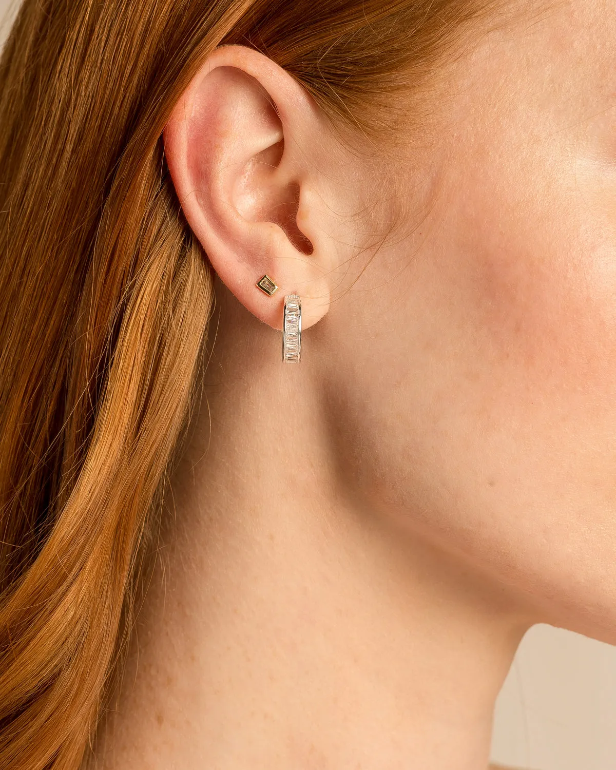 Radiance Baguette Stud Earrings